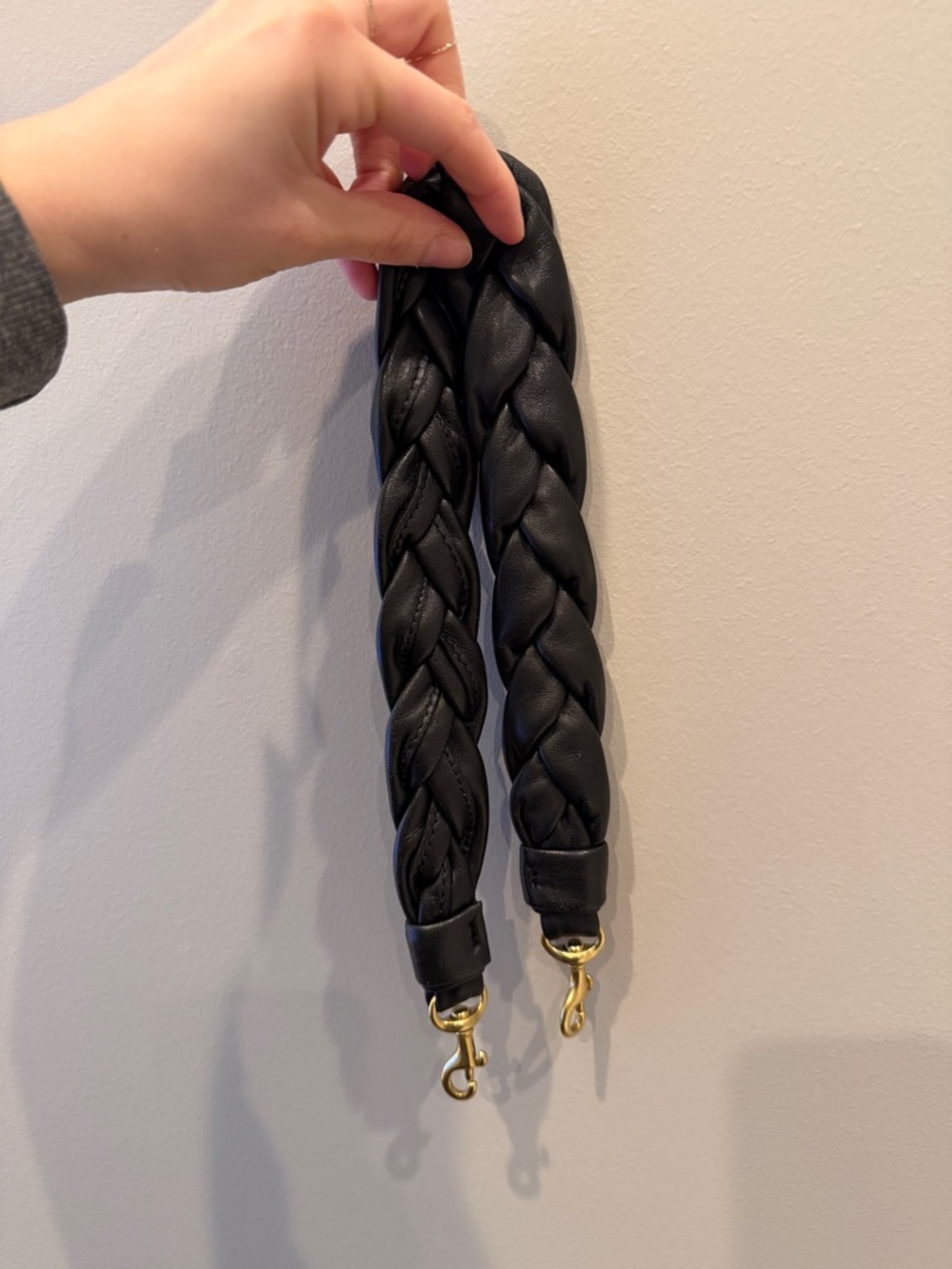 Clare V. Black Braided Leather Shoulder Strap - Picture 3 of 6